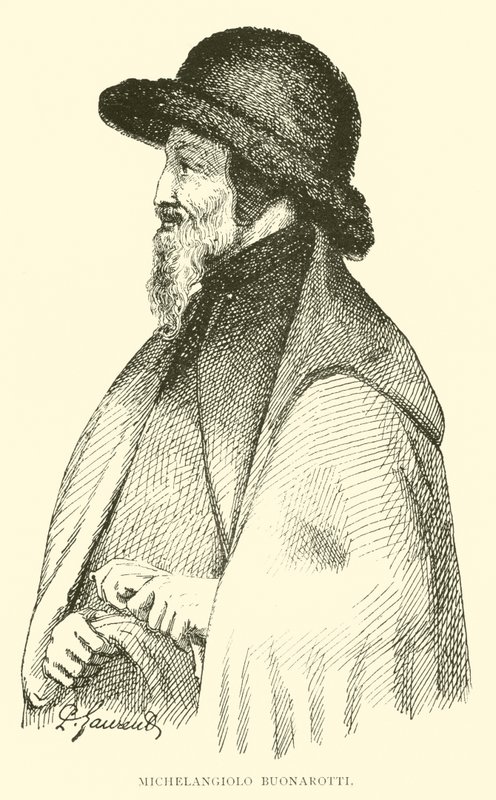 Michelangelo Buonarroti (gravering) av English School