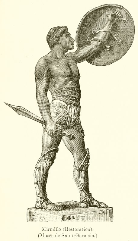 Mirmillo (Restaurering). (Museum of Saint-Germain) av English School