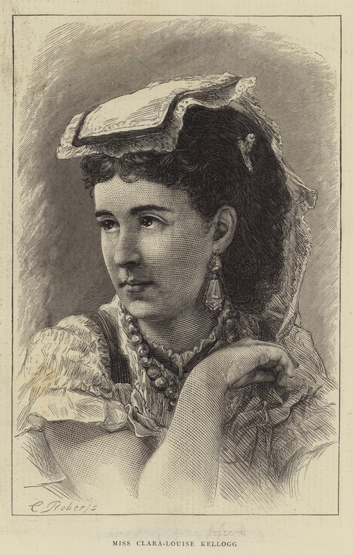 Miss Clara-Louise Kellogg (gravering) av English School