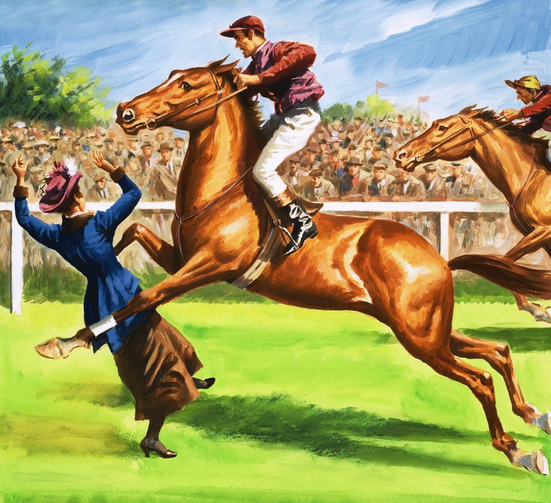 Frøken Emily Wilding Davison tok sitt eget liv på Derby Day av English School