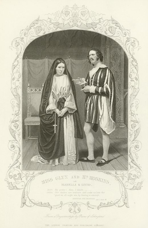 Frøken Glyn og Mr Hoskins som Isabella og Lucio, Mål for Mål av English School