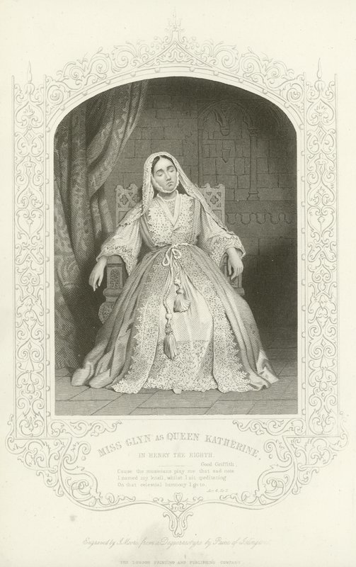 Frøken Glyn som dronning Katherine i Henry den åttende av English School