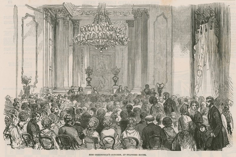 Miss Greenfields-konsert i Stafford House, London av English School