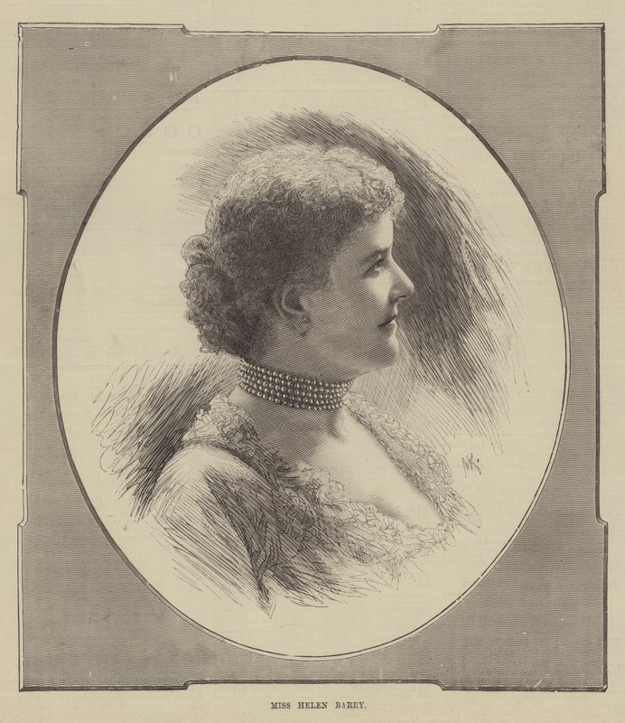 Frøken Helen Barry (gravering) av English School