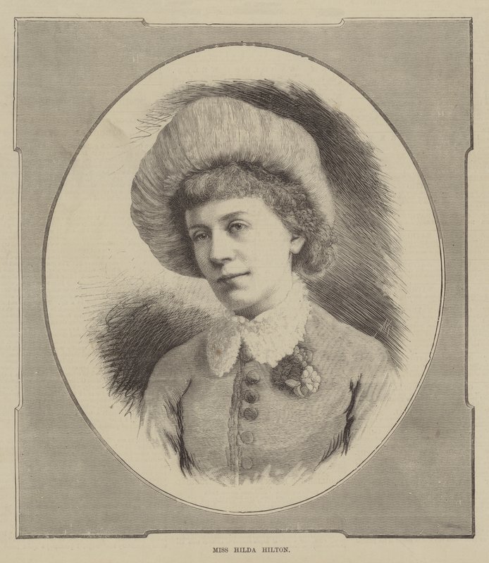 Frøken Hilda Hilton (gravering) av English School