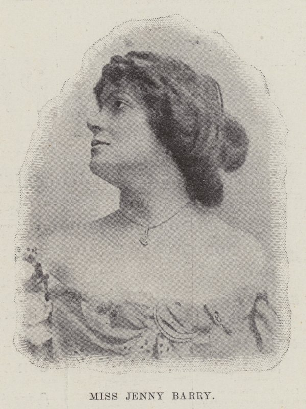 Frøken Jenny Barry (gravering) av English School