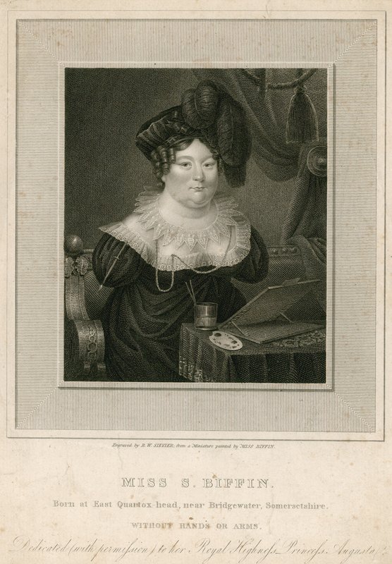Frøken Sarah Biffin, artist av English School