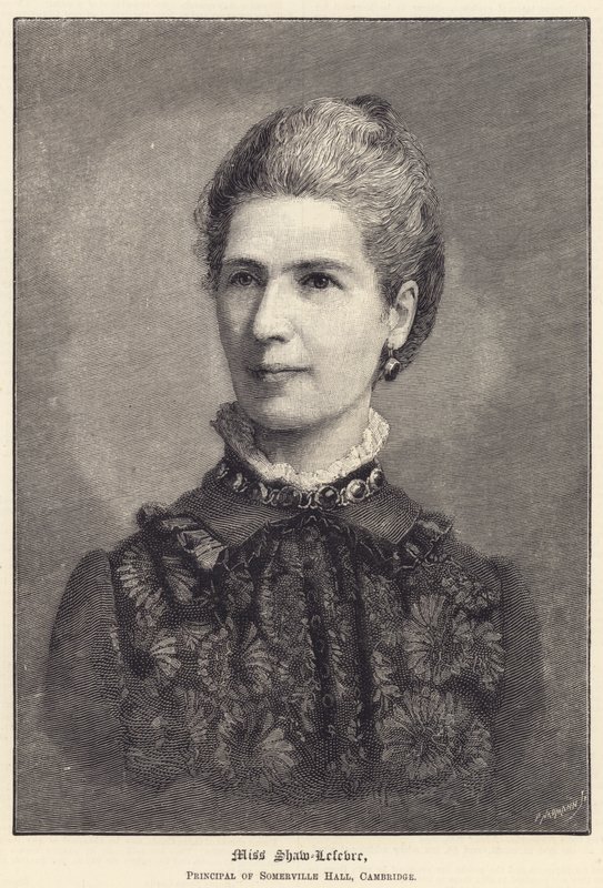 Frøken Shaw-Lefevre, rektor ved Somerville Hall, Cambridge (gravering) av English School