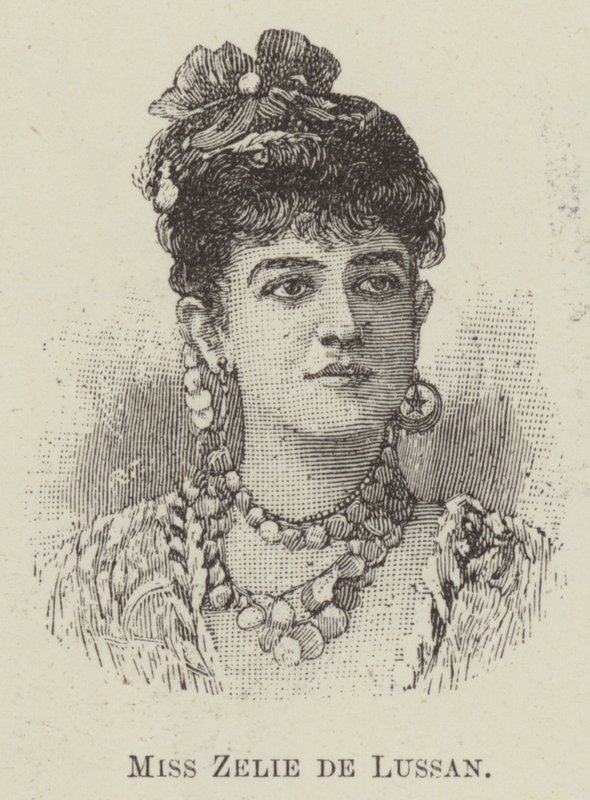 Frøken Zelie de Lussan (gravering) av English School