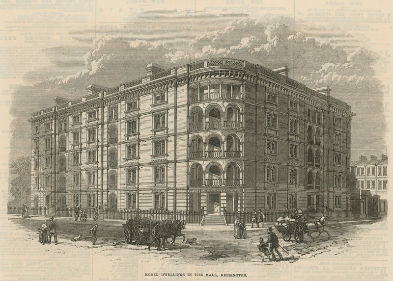 Modellbolig i kjøpesenteret, Kensington, London av English School