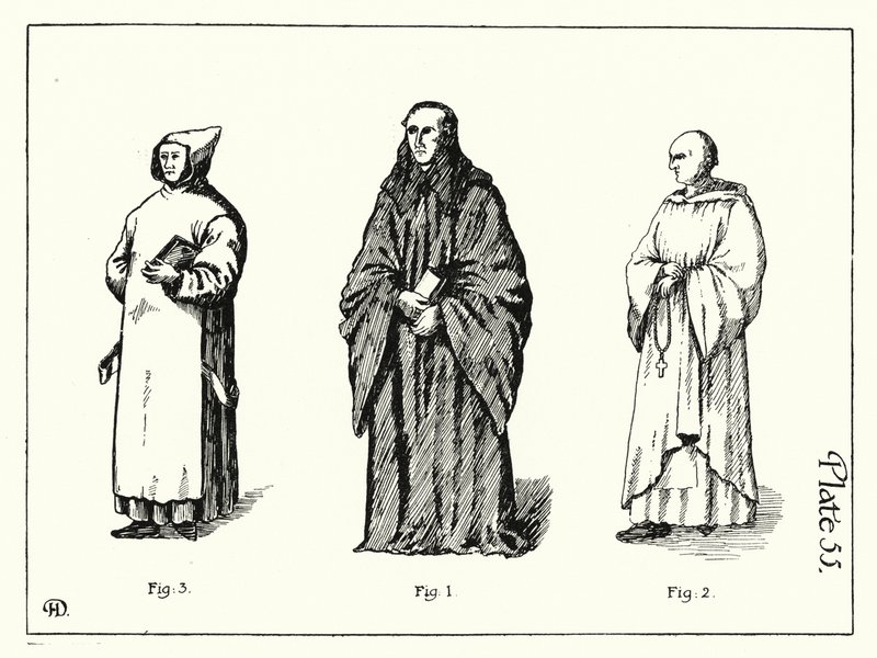 Monastic Orders (litho) av English School