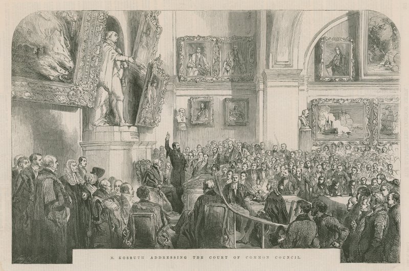 Monsieur Kossuth taler til Court of Common Council av English School