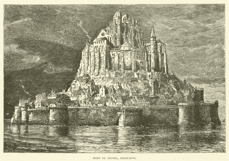Mont Saint-Michel, Normandie (gravering) av English School