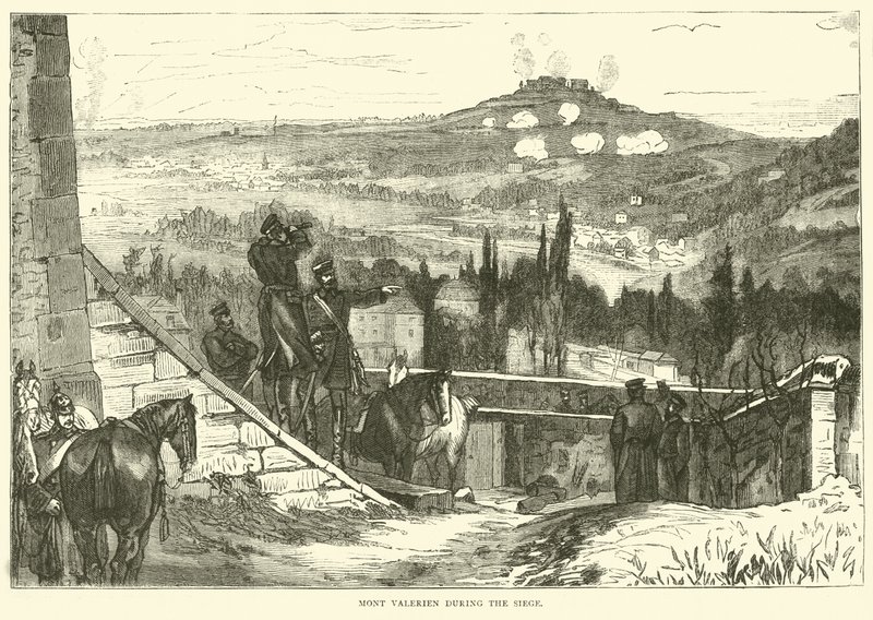 Mont Valerien under beleiringen, oktober 1870 av English School