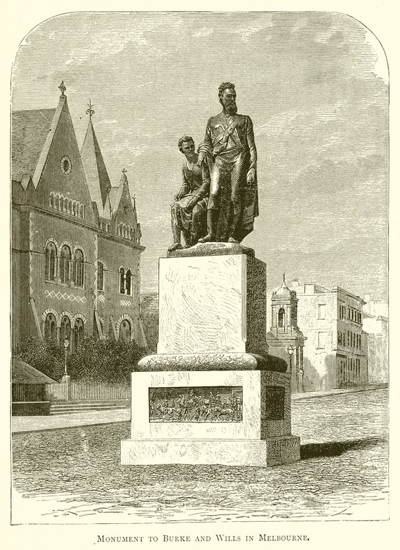 Monument til Burke og Wills i Melbourne av English School