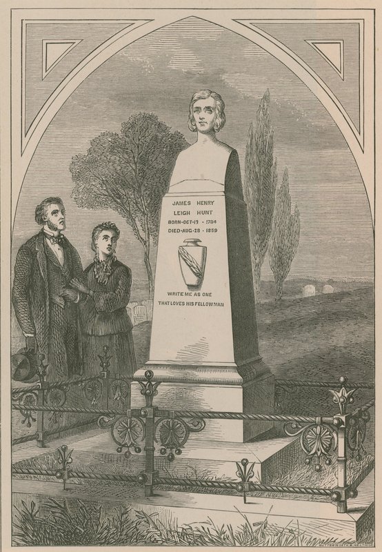 Monument til James Henry Leigh Hunt av English School