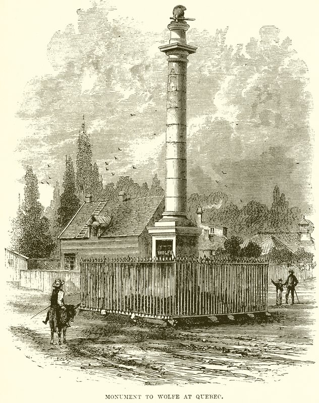 Monument til Wolfe i Quebec av English School