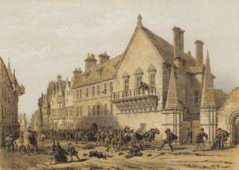 Moray House, Canongate (chromolitho) av English School