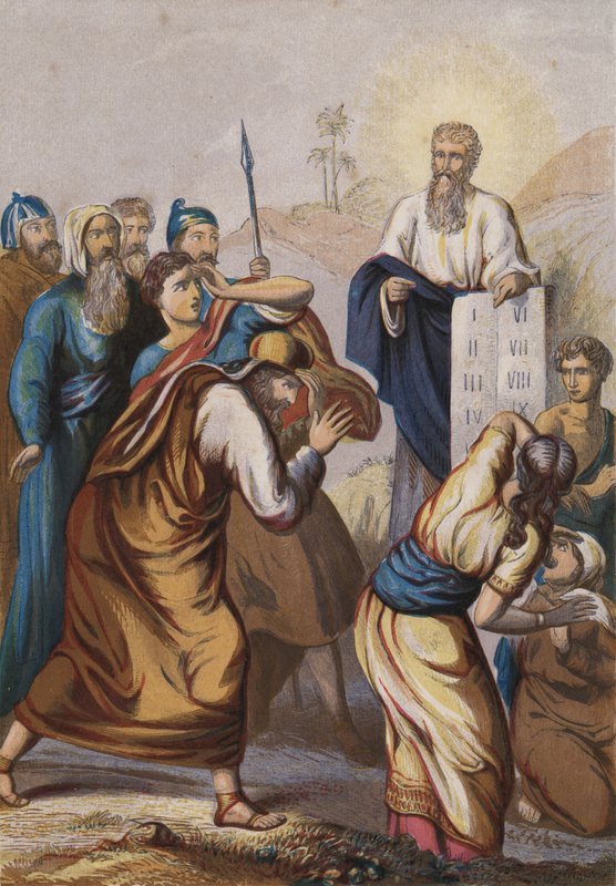 Moses presenterer budene av English School
