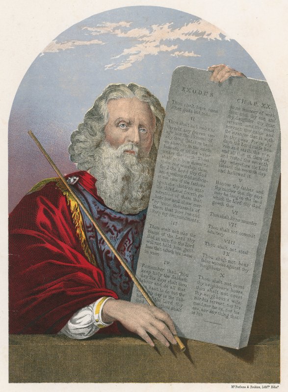 Moses med lovens tabeller av English School
