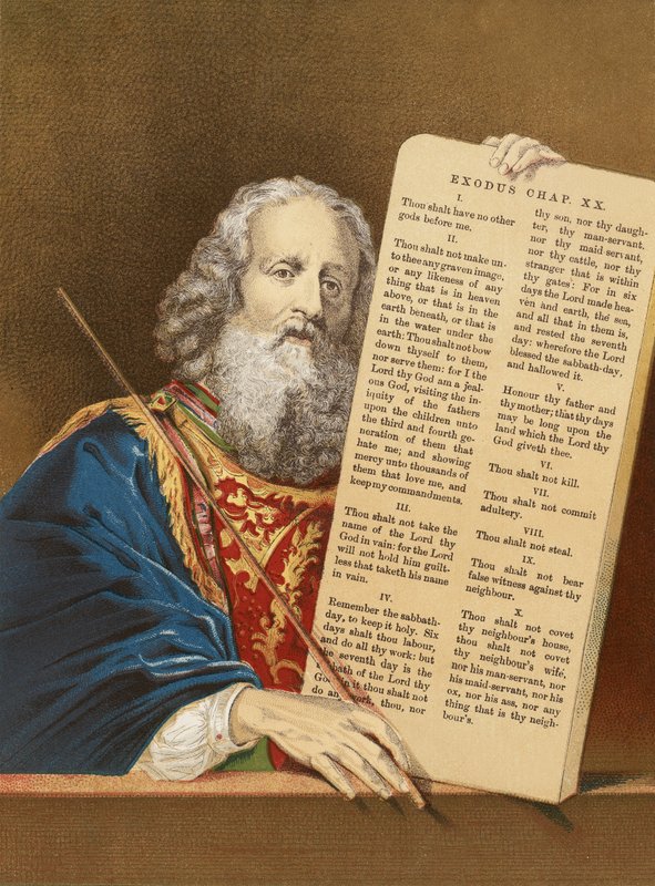 Moses med lovens tabeller av English School