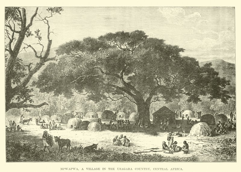 Mpwapwa, en landsby i Usagara-landet, Sentral-Afrika av English School