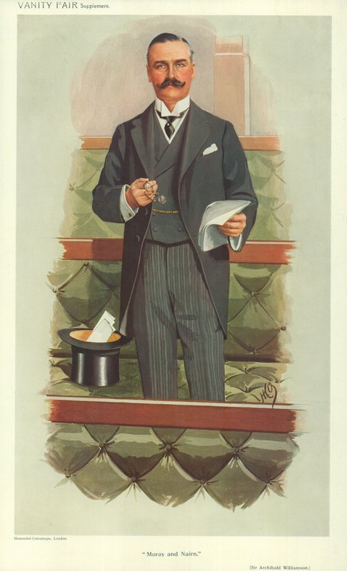 Mr Archibald Williamson, Moray og Nairn, 16. desember 1909, tegneserie Vanity Fair av English School