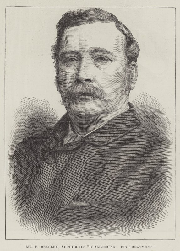 Mr B Beasley, forfatter av "Stammering, Its Treatment" (gravering) av English School