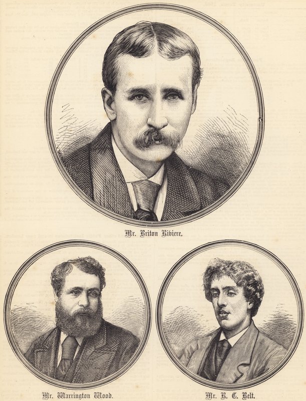 Mr Briton Riviere, Mr Warrington Wood, Mr RC Belt (gravering) av English School