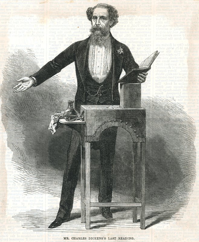 Mr Charles Dickens siste lesning av English School