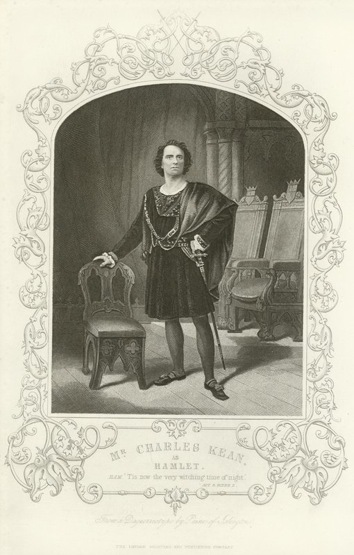 Mr Charles Kean som Hamlet, Hamlet, Act III, Scene II av English School