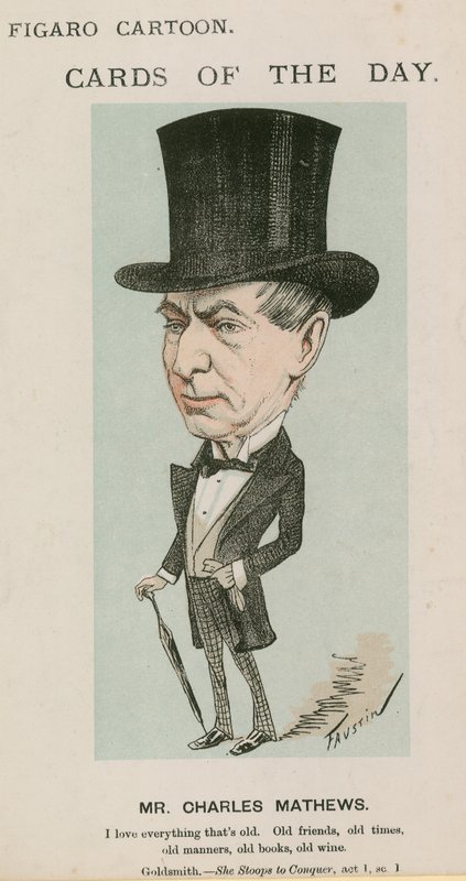 Mr Charles Mathews, tegneserie av English School