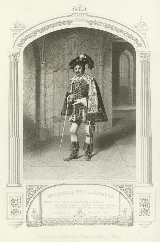 Mr Charles Pitt som Gloster, Henry VI, del III av English School