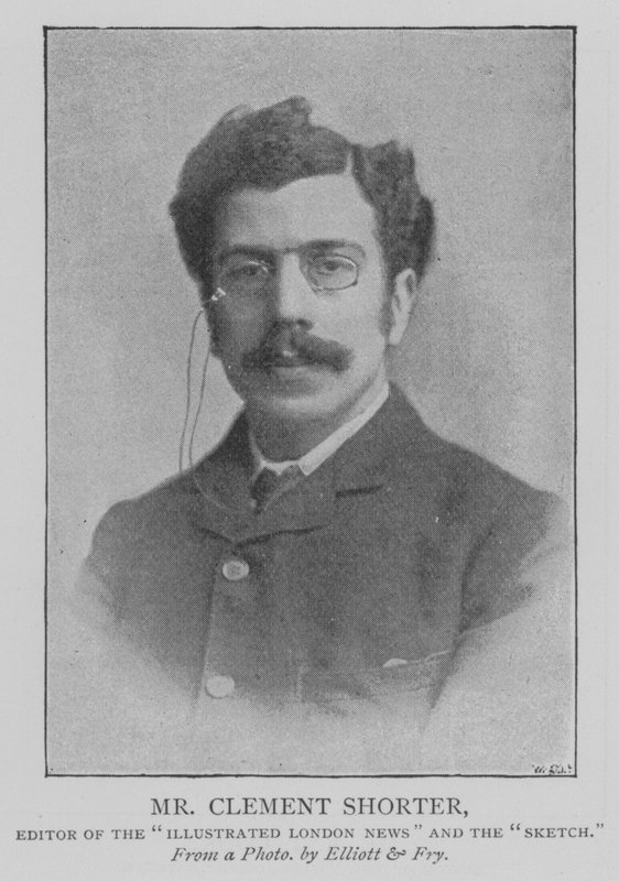 Mr Clement Shorter, redaktør for "Illustrated London News" og "Sketch" (gravering) av English School