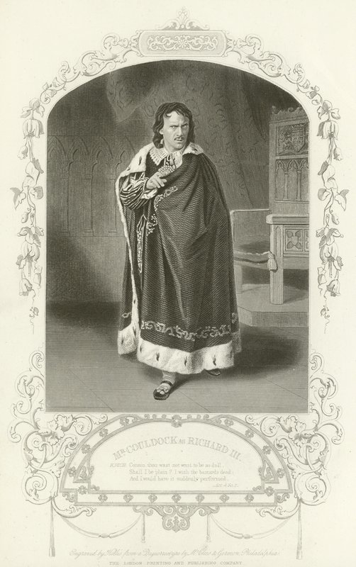Mr Couldock som Richard III, Richard III, Act IV, Scene II av English School