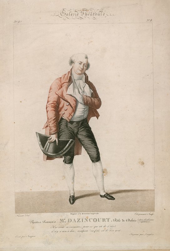 Mr Dazincourt i rollen som Dubois ved Theatre Francais av English School