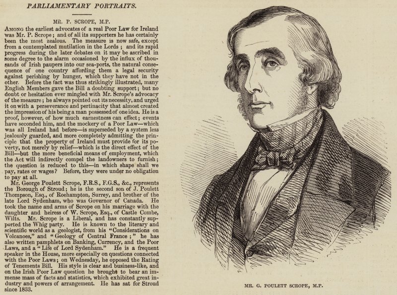 Mr G Poulett Scrope, MP (gravering) av English School