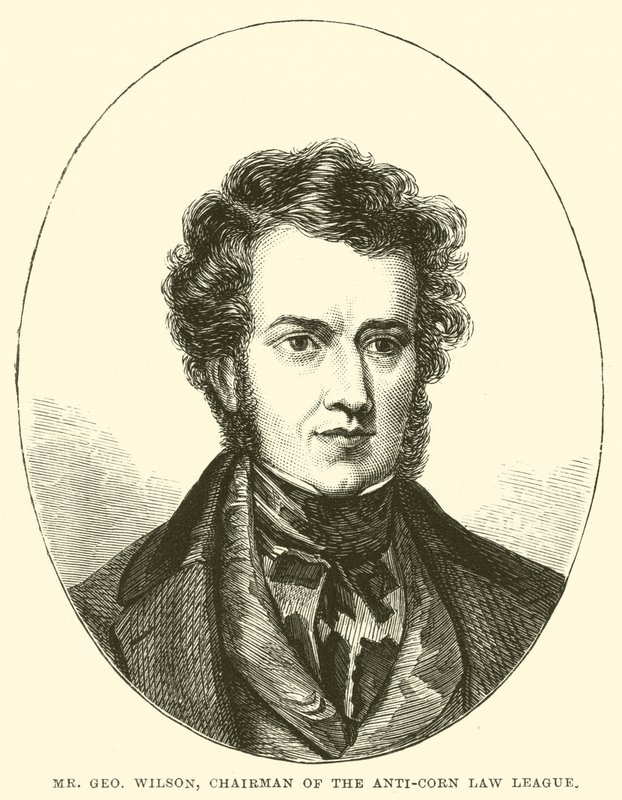 Mr George Wilson, styreleder for Anti-Corn Law League (gravering) av English School
