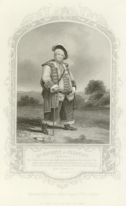 Mr Hackett som Falstaff, kong Henry IV, del I av English School