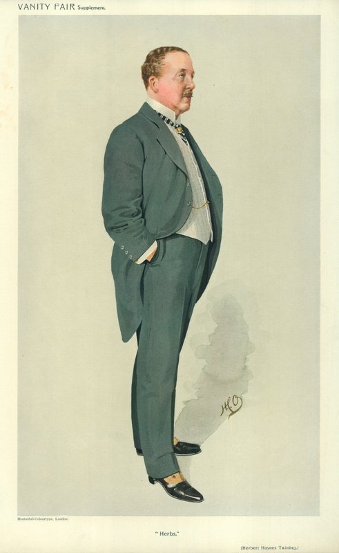 Mr Herbert Hayes Twining, Urter, 17. februar 1910, tegneserie Vanity Fair av English School