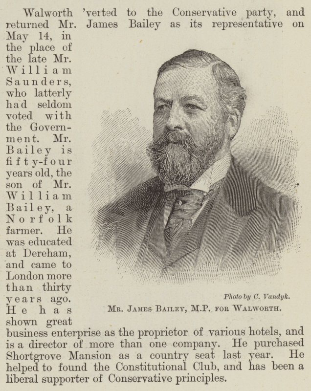Mr James Bailey, MP for Walworth (gravering) av English School