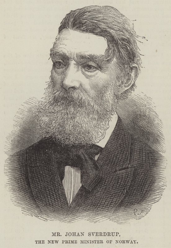 Johan Sverdrup, Norges nye statsminister (gravering) av English School