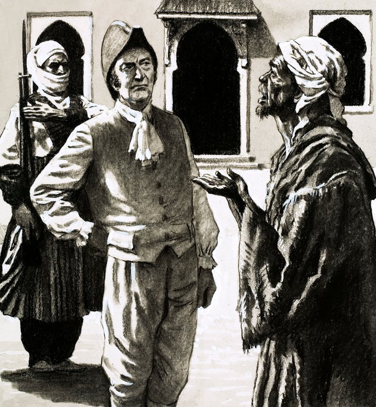 Herr Joseph Dupois ble konfrontert med en forvirret skapning (gouache på papir) av English School