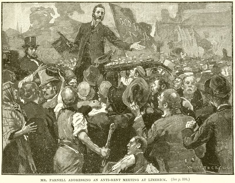 Mr. Parnell talte til et anti-leiemøte i Limerick av English School