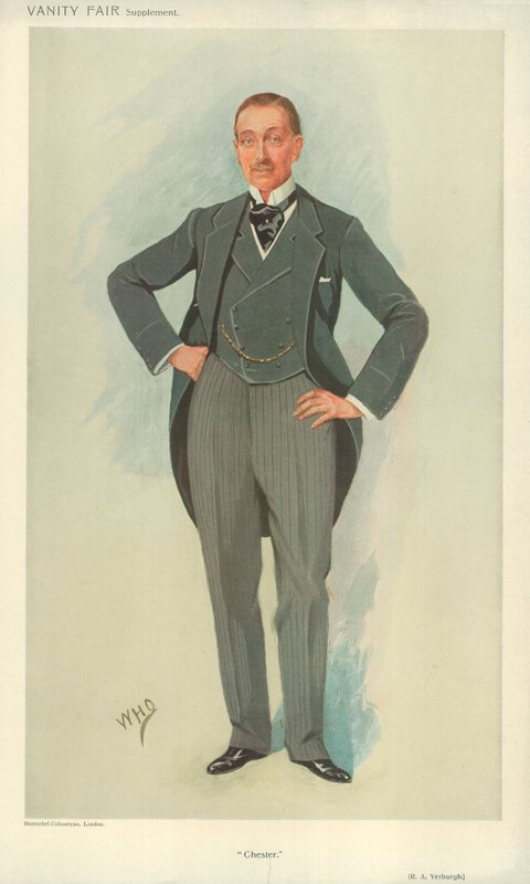 Mr Robert Armstrong Yerburgh, Chester, 28. april 1910, tegneserie Vanity Fair av English School