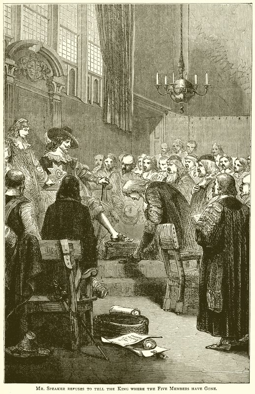 Mr. Speaker nekter å fortelle kongen hvor de fem medlemmene har blitt av av English School
