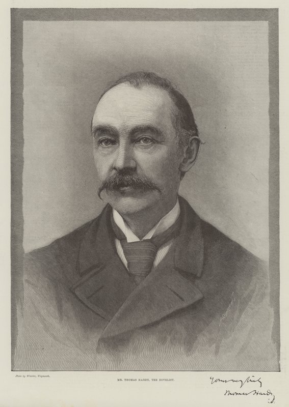 Mr Thomas Hardy, romanforfatteren (gravering) av English School