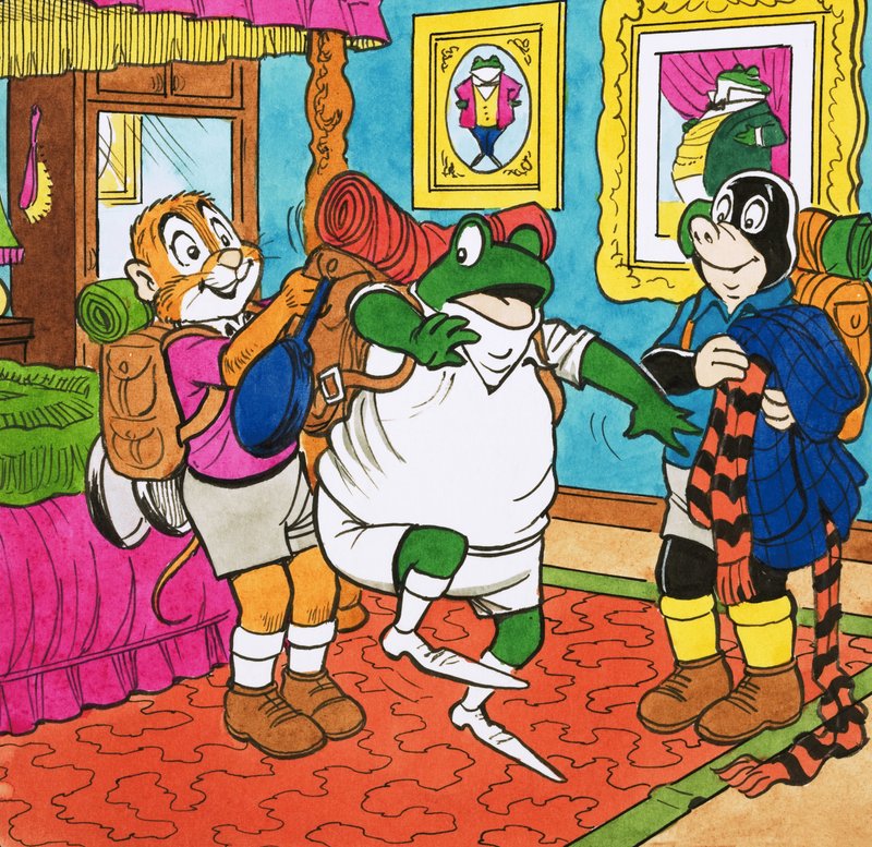 Mr Toad forbereder seg på en fottur av English School
