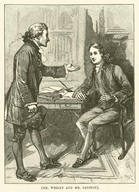 Herr Wesley og herr Causton (gravering) av English School