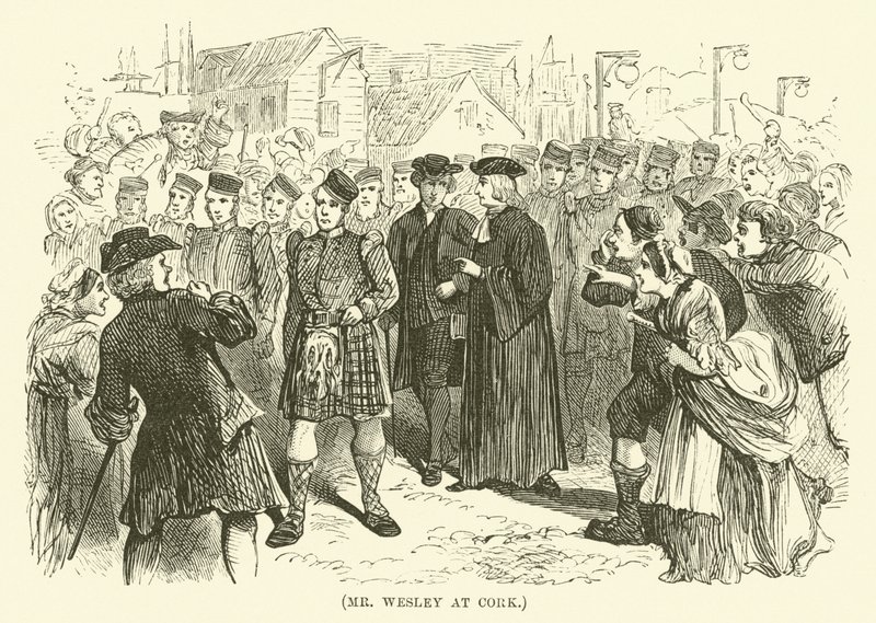 Herr Wesley i Cork (gravering) av English School